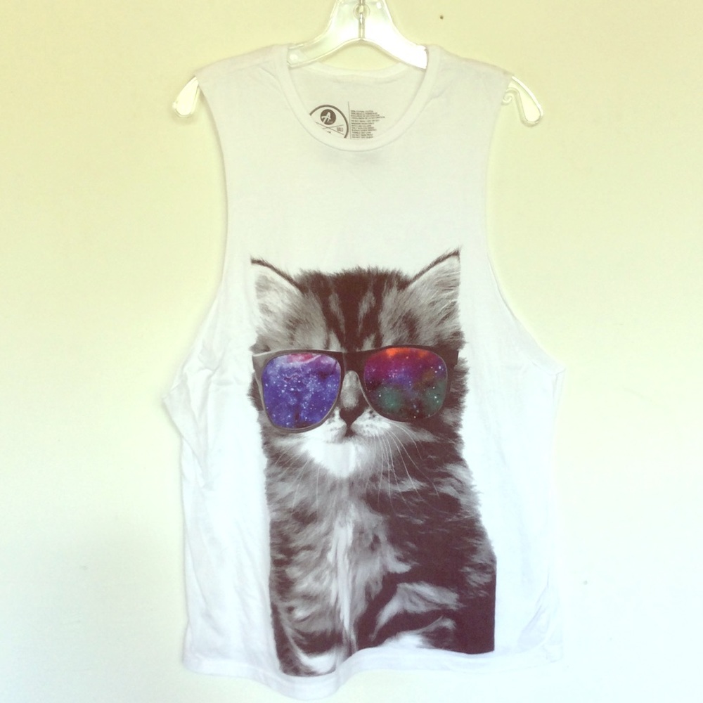 Get Wild Kitty Cat with Glasses Tank